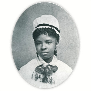 Archival portrait of Ms. Mahoney in nursing bonnet.