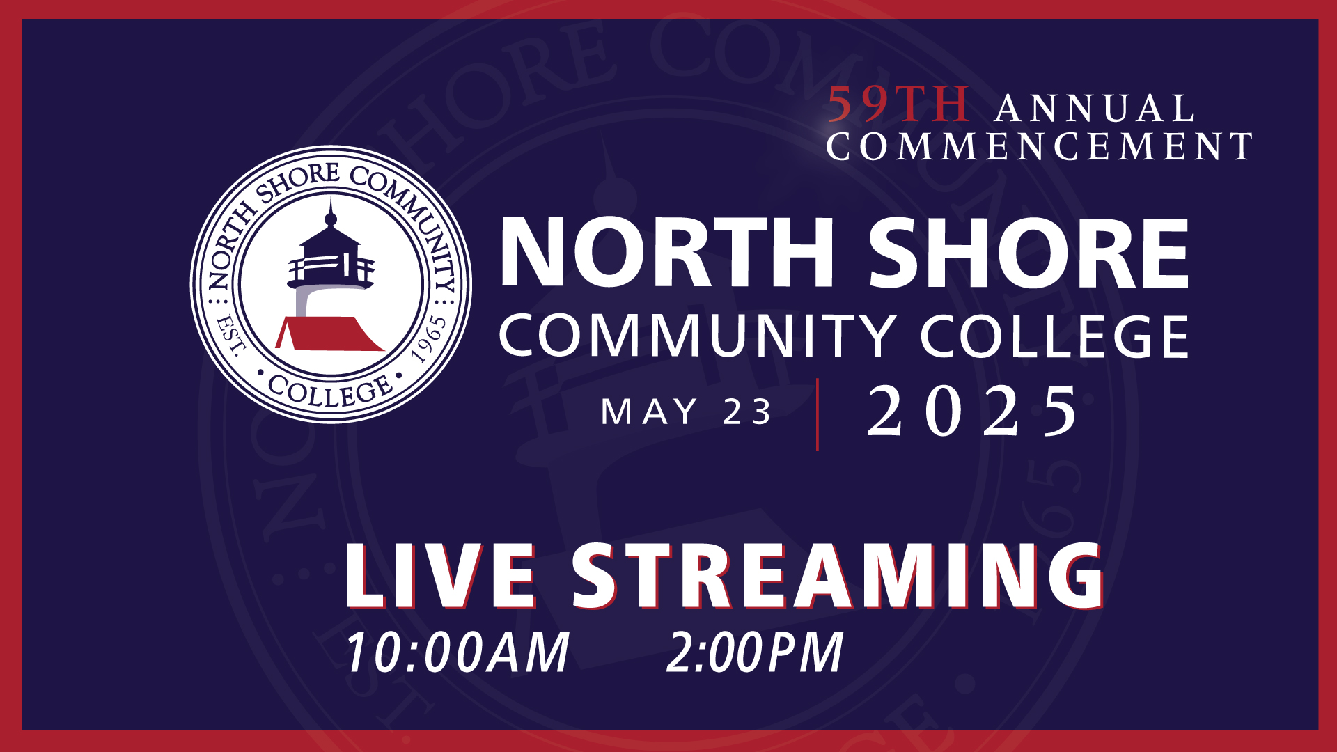 Commencement livestream starting at 10