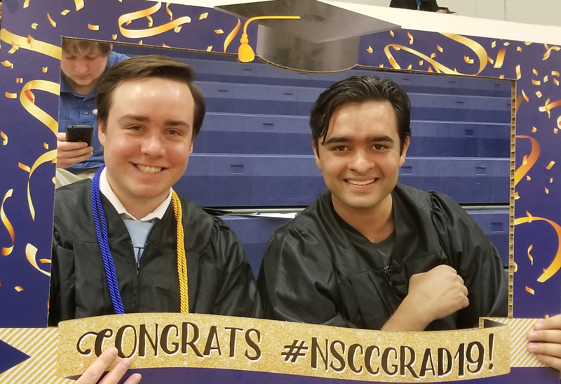 Grads in a #nsccgrad frame for Instagram