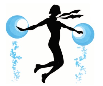 black silloutte of woman with magic power eminating from hands