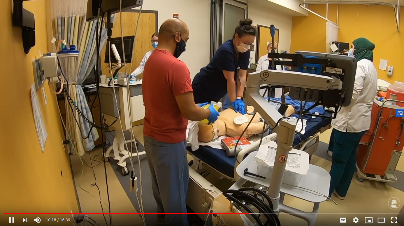 NSCC healthcare students training in simulation lab