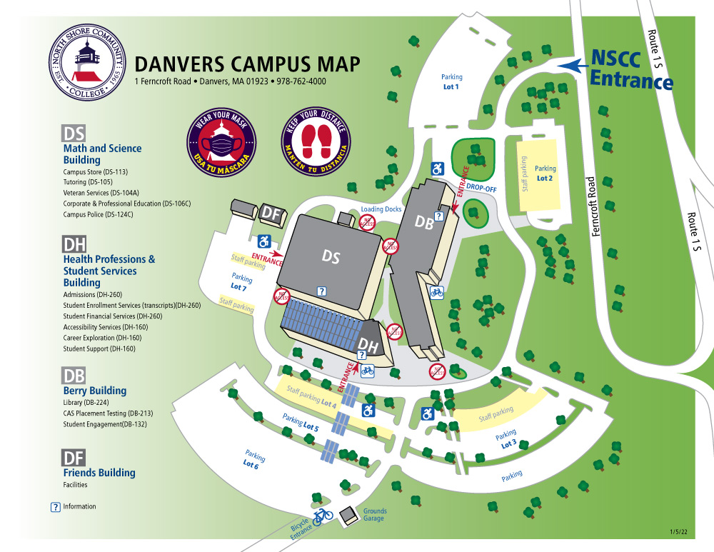 Image of Danvers Campus Map