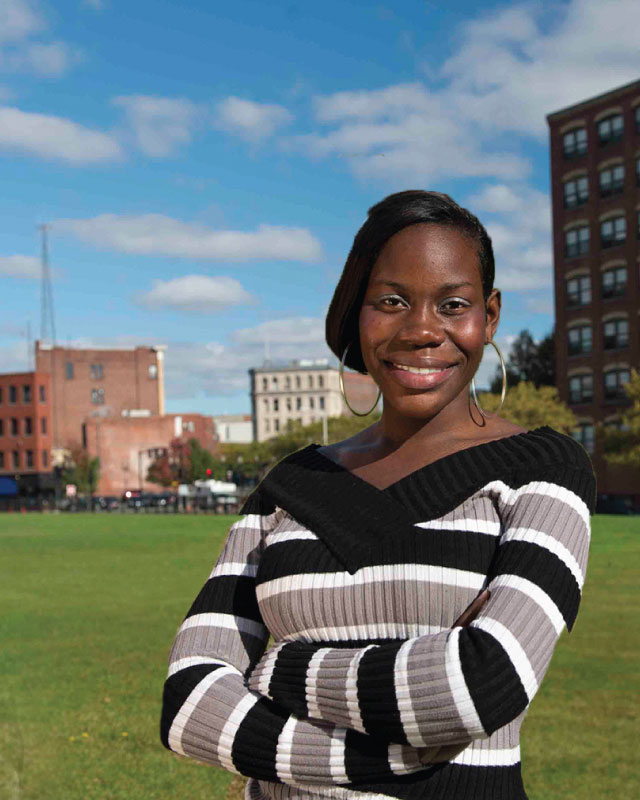 Lynn Campus with Downtown Lynn background