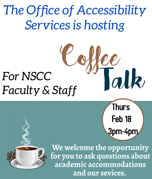 accessibility coffee talk flyer
