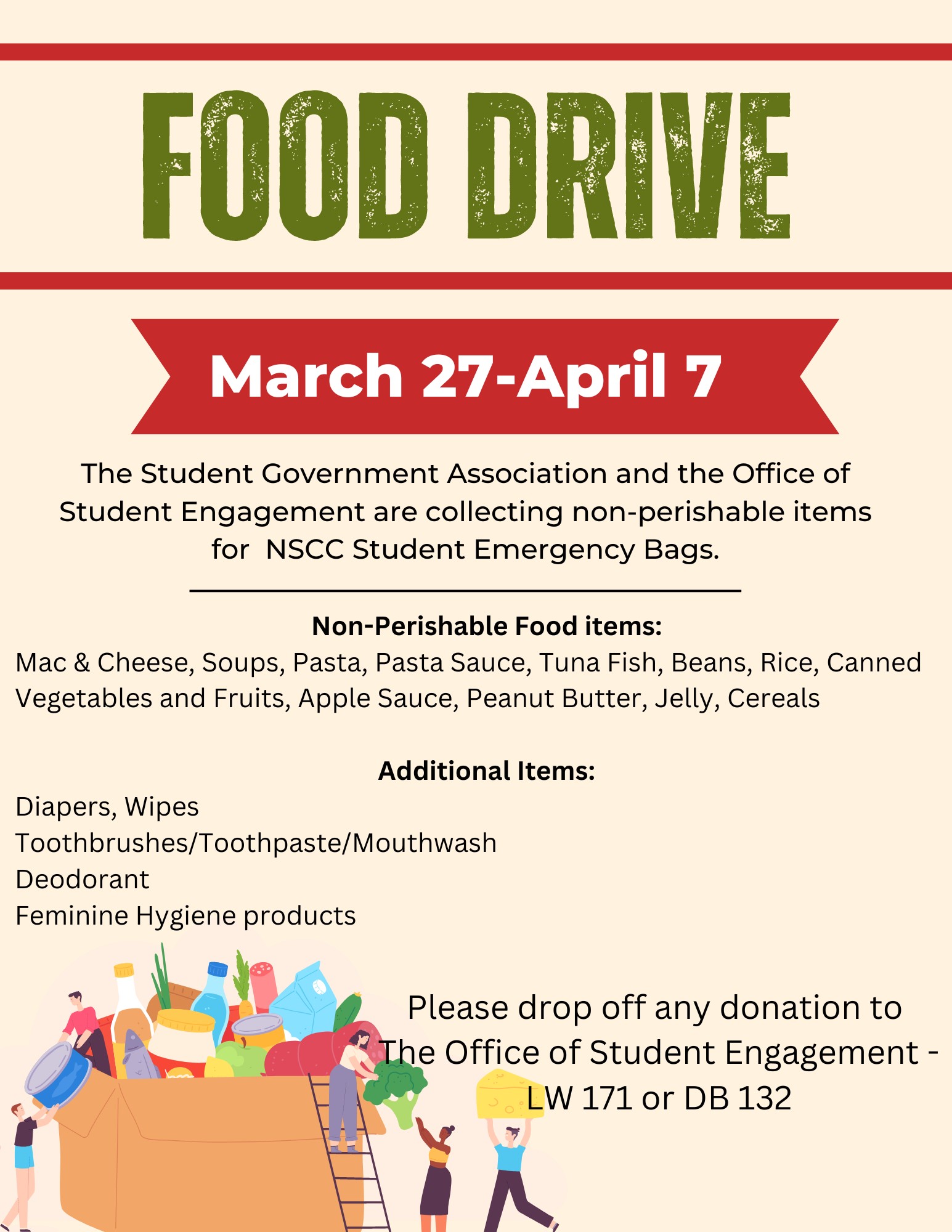 spring food drive flyer