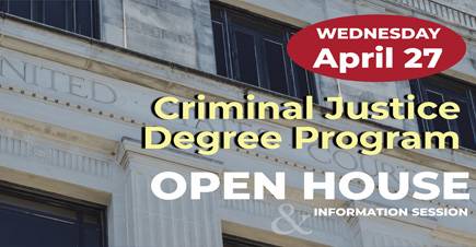 criminal justice open house graphic