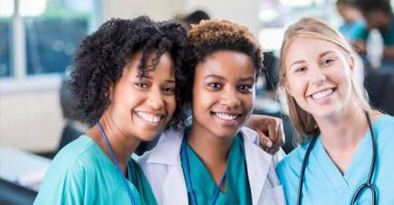 3 female nurses aides