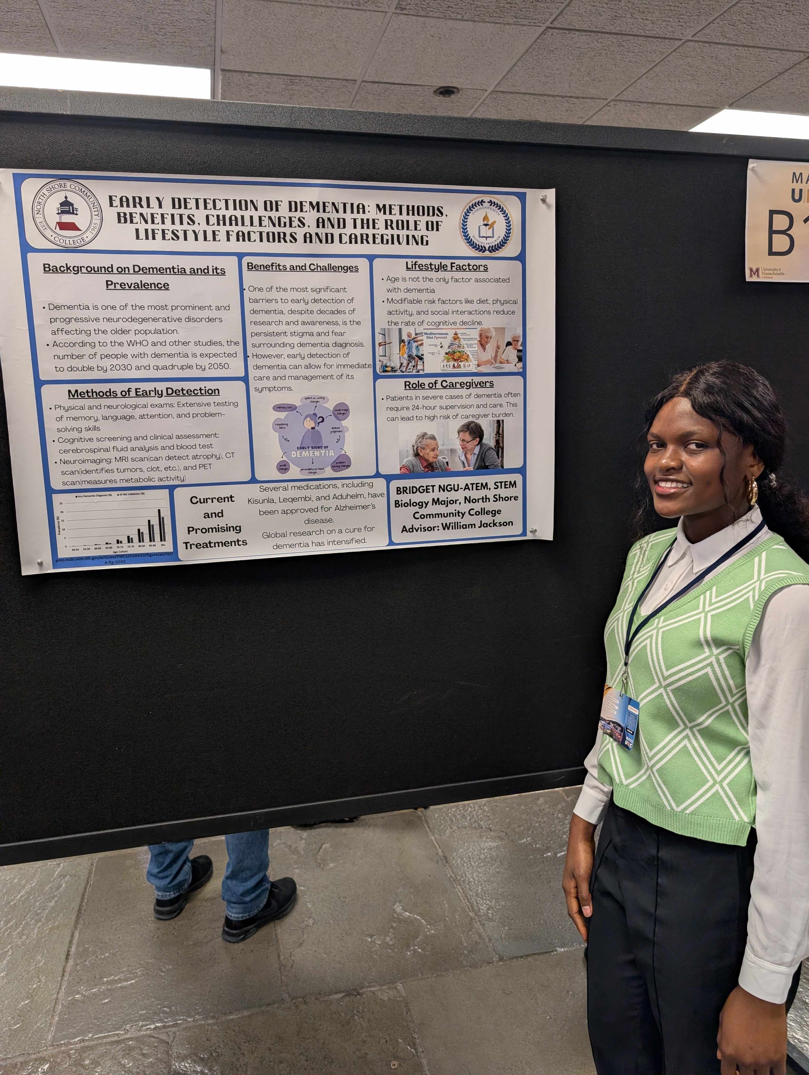 Ngu-Atem stands with her poster