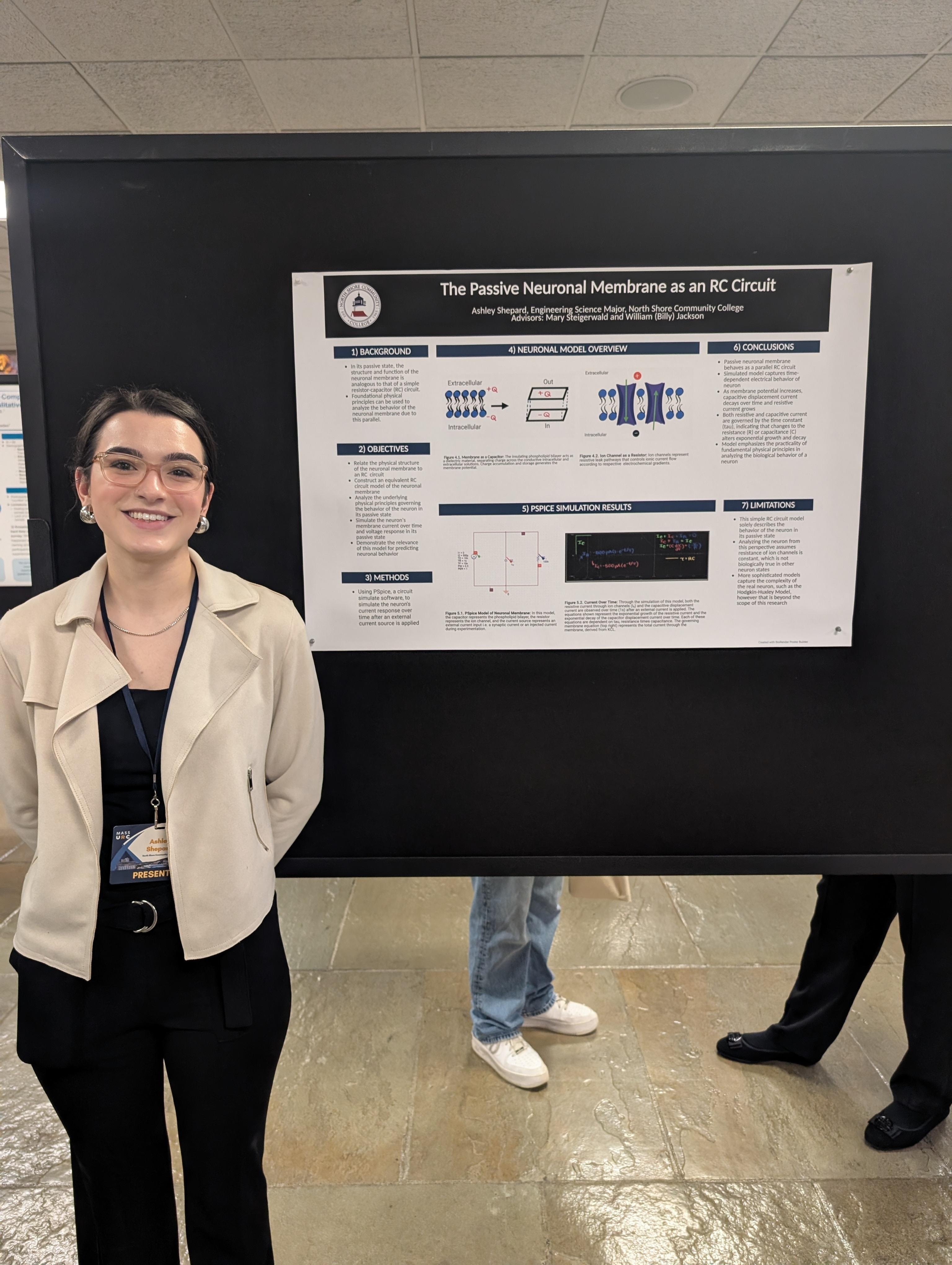 Shepard stands with her poster
