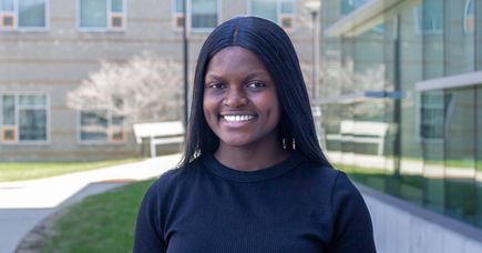 Bridget Ngu-Atem on the Danvers Campus