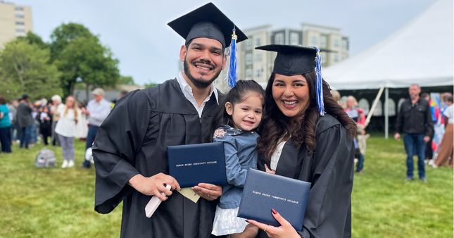Jocelynn Carrasco and Hernan Pataron at Commencement