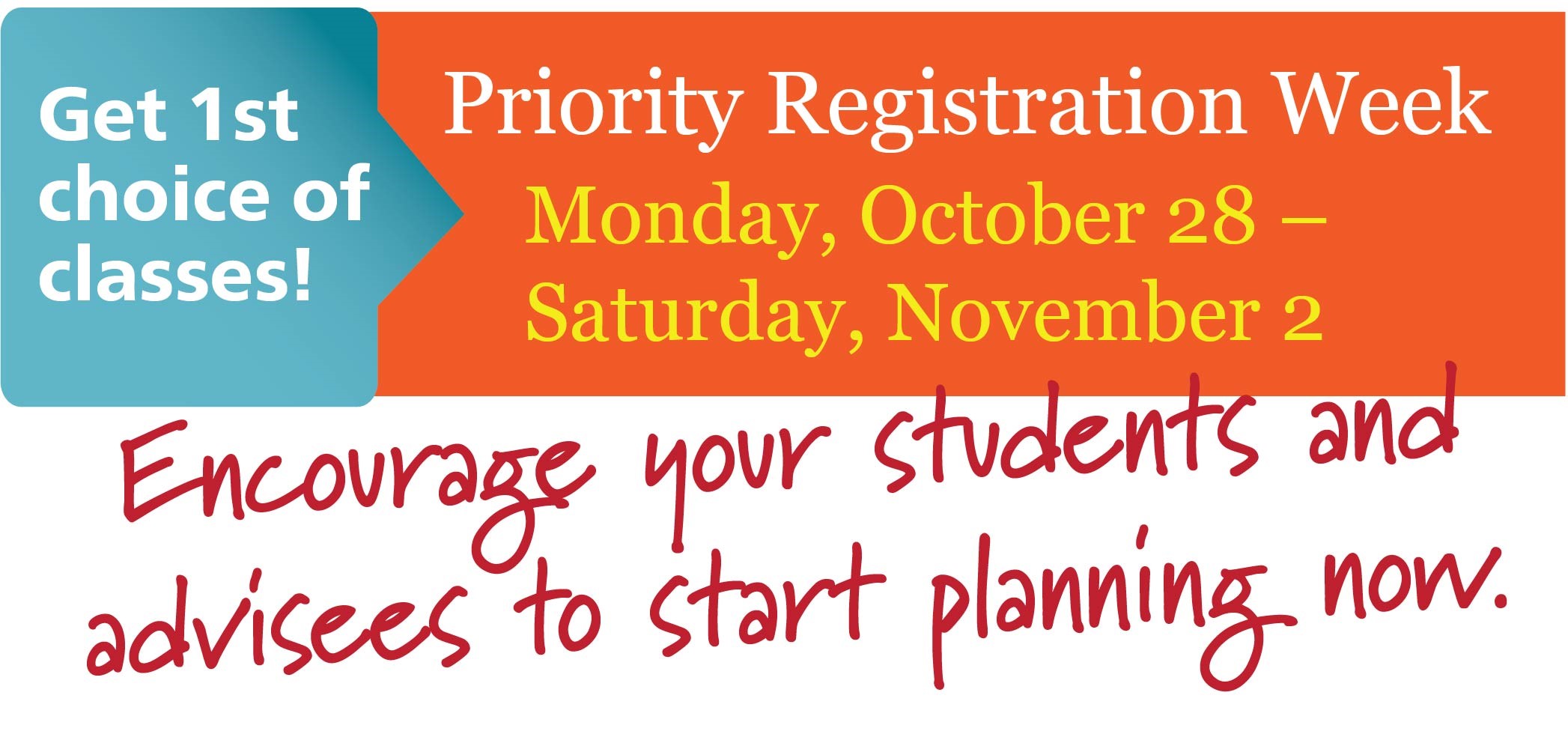 photo of priority registration graphic