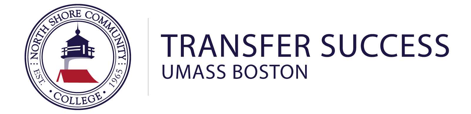 The NSCC logo and text that reads "transfer success Umass Boston"